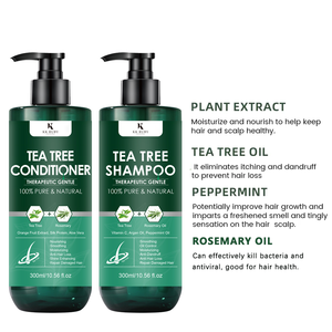 <span class=keywords><strong>Shampoo</strong></span> all'Olio di Tea Tree Anti-Caduta Stimolante della Crescita <span class=keywords><strong>Antiforfora</strong></span> <span class=keywords><strong>e</strong></span> Controllo dell'Oleosità Nutriente <span class=keywords><strong>e</strong></span> Lisciante 300ml - Product Image 4