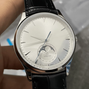 Mens <b>Automatic</b> Mechanical Watch Moon Phase Calendar Leather Strap Stainless Steel Case Classic Dress Watch for Daily Use - Product Image 1