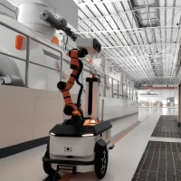 Robot mobile autonome AUBO AMR300 AUBO-i16 Atelier de production Patrouille Inspection Navigation laser Équipé de vision 3D