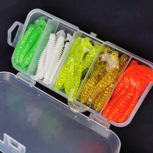 Kit de leurres souples en silicone à queue en T pour la pêche au bar, ensemble de leurres d'eau douce, 5 couleurs, 100 pièces - Product Image 5