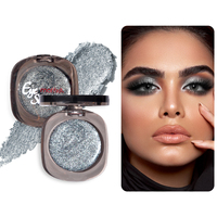 Fard à paupières ambre portable 5,6 g, poudre mate scintillante couleur unie, tenue longue durée, résistant à l'eau, pour carnations moyennes à foncées, marque privée personnalisée