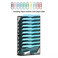 Étagère murale en métal multi-niveaux pour le rangement de dossiers et de documents A4