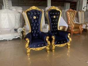 Reposabrazos <span class=keywords><strong>de</strong></span> lujo más barato, silla <span class=keywords><strong>de</strong></span> trono real <span class=keywords><strong>de</strong></span> rey <span class=keywords><strong>de</strong></span> <span class=keywords><strong>oro</strong></span> <span class=keywords><strong>de</strong></span> lujo, boda, novio, eventos, banquete, <span class=keywords><strong>Hotel</strong></span> - Product Image 2