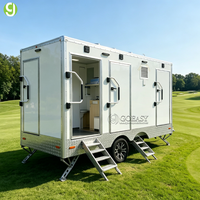 Goeasy Custom Luxury 2 Stall 8 Stall Restroom Trailers 3-Station Mobile Toilet Trailer Portable VIP Restroom for Sale