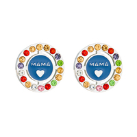 Collier et ensemble de bijoux en acier inoxydable plaqué or 18 carats avec pendentif cœur style fantaisie pour maman, cadeau de fête des mères pour femme
