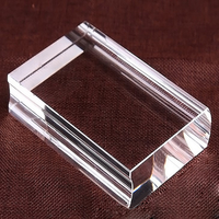 Cubes en cristal vierges gravés au laser 3D avec logo personnalisé, écologiques, minimalistes et de haute qualité, pour cadeaux d'affaires
