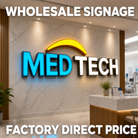 Enseigne lumineuse 3D LED personnalisée à lettres canal, éclairée par l'avant, pour publicité, logo, signalétique IP65, idéale pour café, clinique, pharmacie