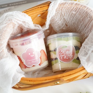 100ml disposable food grade PP plastic ice cream cup with lid/yogurt pudding jelly mousse dessert packaging box