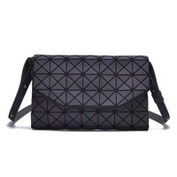 Tas panjang wanita baru dompet clutch berkilau kantung ritsleting tas tangan uang kartu geometris dompet Jalan dengan tali pegangan