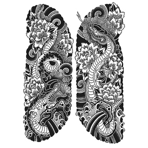 Autocollants de tatouage semi-permanents pour bras entiers, en papier écologique, personnalisables pour le visage et le corps, durabilité 2 semaines - Product Image 5