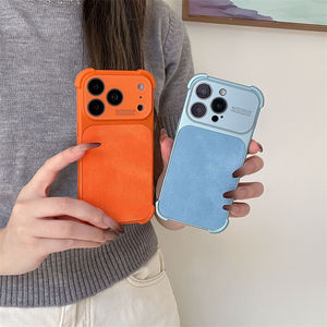 Coque de téléphone portable tendance en cuir avec objectif photo interchangeable pour iPhone 17 Air 16 15 <span class=keywords><strong>Pro</strong></span> Max, protection arrière en TPU - Product Image 1