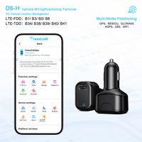 Traceur GPS en temps réel Tracelink 4G LTE GSM LBS pour voiture avec alimentation allume-cigare, suivi historique et alarme de vibration