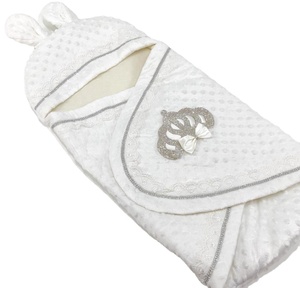 Moderno de lujo al por mayor de encargo de alta calidad suave 100% algodón plata Bebemekan bebé joya corona Swaddle saco de dormir recién nacido - Product Image 1