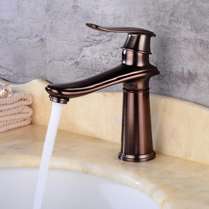 Grifo de lavabo de estilo europeo, encimera de cobre completo, oro antiguo, clásico - Product Image 3