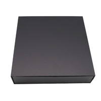 Boîtes à cadeaux personnalisées en carton rigide à rabat magnétique noir 3c Electronic Pro boîte d'emballage en papier insert en mousse cintre en plastique