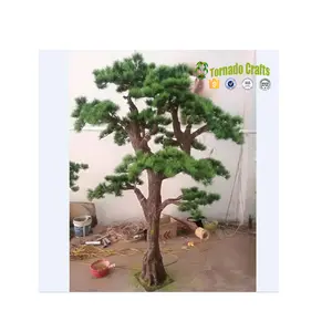 Ev Dekoratif Yapay Bonsai Çam Ağaçları Yapay Yaprak Dökmeyen Ağaçlar Kapalı