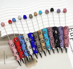 Bolpoin berlian imitasi penutup penuh Bling pena manik-manik perhiasan DIY kreatif hadiah kantor sekolah Promosi - Product Image 1