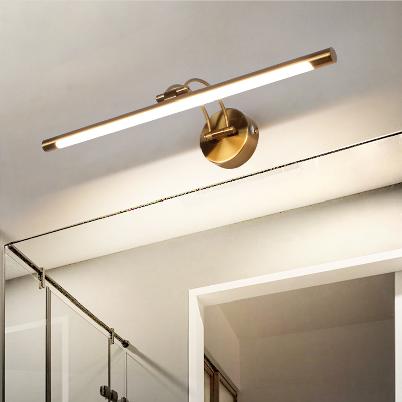 Factory Price Brass Color Hotel Vanity Lights Bathroom Bedside Modern Wall Lamp Bathroom Wall Mounted Light
