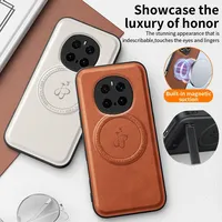 Étui en cuir de luxe avec béquille pour Honor 400 Lite 200 X60 Pro X9C X9A X9B X9D X5C X8B, support magnétique pour Magic 7 Pro 6 Lite