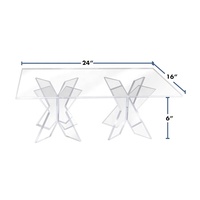 Meilleur Présentoir en Acrylique – Plateau de Service Rectangulaire 24" X 16" pour Buffets, Cupcakes, Pâtisseries et Hors-d'œuvre