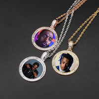 Joyería de hip hop para hombre, regalos personalizados, imagen de foto personalizada, collares de moda, collar de circón con incrustaciones
