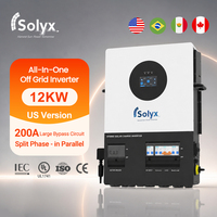 Onduleur solaire autonome Solyx UL1741 12W monophasé en parallèle tout-en-un avec grand circuit de bypass AFCI RSD et triple protection de sécurité
