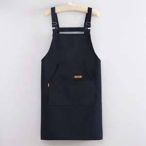 Thick Cotton Canvas Salon <b>Apron</b> Cross Back with Multiple Pockets Adjustable <b>Work</b> <b>Apron</b> for Men and Women - Product Image 2