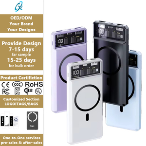 En Stock, Bajo MOQ, Venta Caliente, Batería Externa Magnética Inalámbrica Ultra Delgada Mini de 10000mAh y 15W, Cargador Portátil OEM para Teléfono - Product Image 1