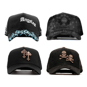 Chất lượng hàng đầu thiết kế logo của riêng bạn da lộn rộng vành mũ tùy chỉnh 3D thêu logo Mũ bóng chày 5-panel gorras Danny 31 mũ - Product Image 1