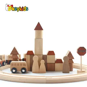 2021 Neu ver öffentlichte Vorschule DIY Holz Spielzeug zug Gleis für Kinder W04C206