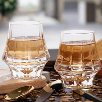Usine directe à la main sculpture verres tasse en verre de haute qualité pour bière whisky vodka saké brandy logo personnalisable
