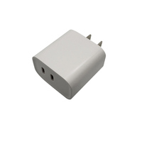 Chargeur rapide PD 25W double port USB-C, adaptateur secteur prise US compatible Samsung Galaxy S25 et iPhone 17 Pro Max