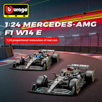 Bburago 1:24 Mercedes-AMG F1 Team 2023 Edición Especial #44 Hamilton Modelo de Coche de Aleación Fórmula Racing de Juguete Fundido a Presión W14 F1