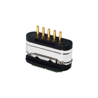 Konektor Magnetik HYTEPRO M425S 5Pin, 3A 5 hingga 24V Lubang Tembus untuk Sinkronisasi Data & Pengisian Daya, Perangkat Industri & Elektronik