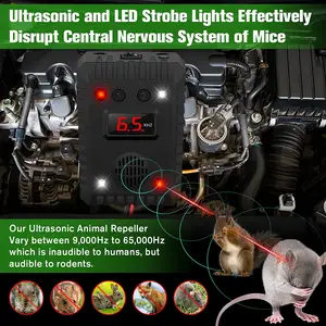 SJZ Auto Ultraschall Fahrzeug Auto Nagelfräse mit Vibrationssensor-Detektion elektronischer Ultraschall-Marten-Schutz