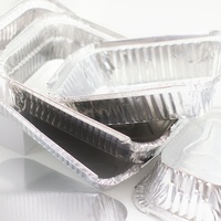 10, 20 ou 50 pièces – Barquettes alimentaires jetables en aluminium de qualité alimentaire, rectangulaires, avec couvercles