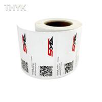Étiquette d'identification en PVC imperméable, résistante à la chaleur et aux UV, anti-huile, avec code-barres pour le suivi de la production de vitres isolantes THYK