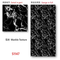 Feuille de marbre en PVC pour meubles, surface lisse imperméable