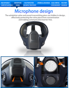 Masque respiratoire intégral avec cartouche filtrante organique remplaçable pour la protection contre la poussière et les gaz dans la production chimique - Product Image 4
