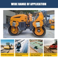 Nouveau moteur diesel 300kg 3 tonnes Mini Compacteur Rouleau de route Double Tambours Rouleau