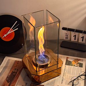 <span class=keywords><strong>Cheminée</strong></span> d'alcool de table en métal à flamme rotative, portable, sans fumée, au <span class=keywords><strong>bio</strong></span>éthanol, pour la décoration intérieure, le camping et l'extérieur - Vente en gros - Product Image 3