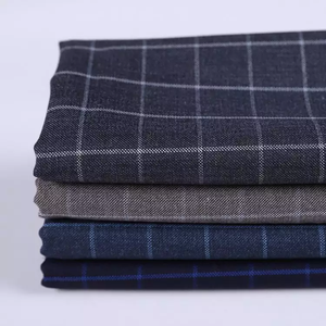 意大利风格套装新款设计弹力色染格子涤纶粘胶tr西装外套面料 - Product Image 1