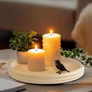 Plateau de rangement décoratif en béton pour table basse table de cuisine pièce maîtresse ou bureau - Product Image 1