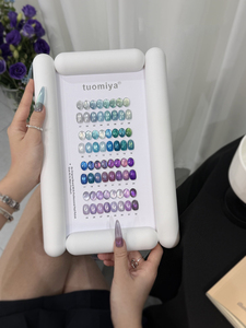 ชุดสีทาเล็บแมวอาย 32 สี โทนสีน้ำเงินม่วง โมนาบลู สีสันสดใสพิเศษ สำหรับร้านทำเล็บ เจลแมวอายสีสันสดใส - Product Image 2