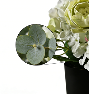 Maceta de Plástico PP con Forma de Flor Artificial Vintage, Diseño Moderno M03 para Hogar, Jardín, Vivero y Centro Comercial - Product Image 3