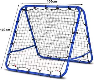 Rebounder Football <span class=keywords><strong>Rebound</strong></span> Net Sports Bounce Wall Fabriqué en Acier Cadre Bleu - Product Image 1