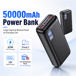 US Stock Free Shipping 50000mAh Power Bank High Capacity PD 22.5W Fast Charging Portable Power Bank for Emergency <strong>Backup</strong> - Product Image 2