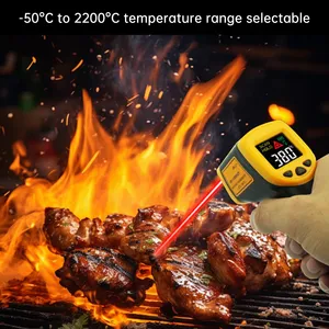 สำหรับ AR320 จอแสดงผล LCD IR เครื่องวัดอุณหภูมิแบบดิจิตอล -32~380C(-26~716F) ปืนเลเซอร์แบบไม่สัมผัส ความละเอียด 0.1C/0.1F - Product Image 5