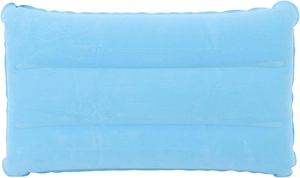 Oreiller de voyage gonflable floqué bleu ciel pour le camping, l'avion, la plage - Product Image 5
