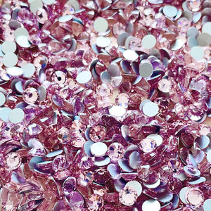 Flatback Non Hotfix berlian imitasi kualitas tinggi SS20 belakang perak kaca grosir Lt. Mawar merah muda kristal sepatu potongan tinggi Gym olahraga - Product Image 1